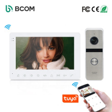 Tuya video doorphone with 7 inch screen intercom system with gate unlock function
